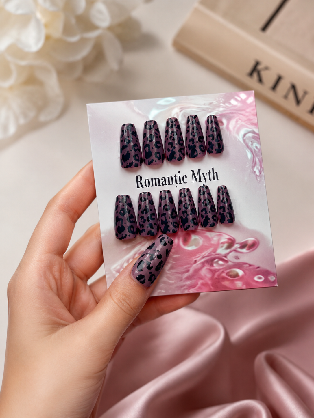 ✨ Midnight Leopard Press-On Nails ✨