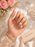 Luxe Blush Bow Press-On Nails